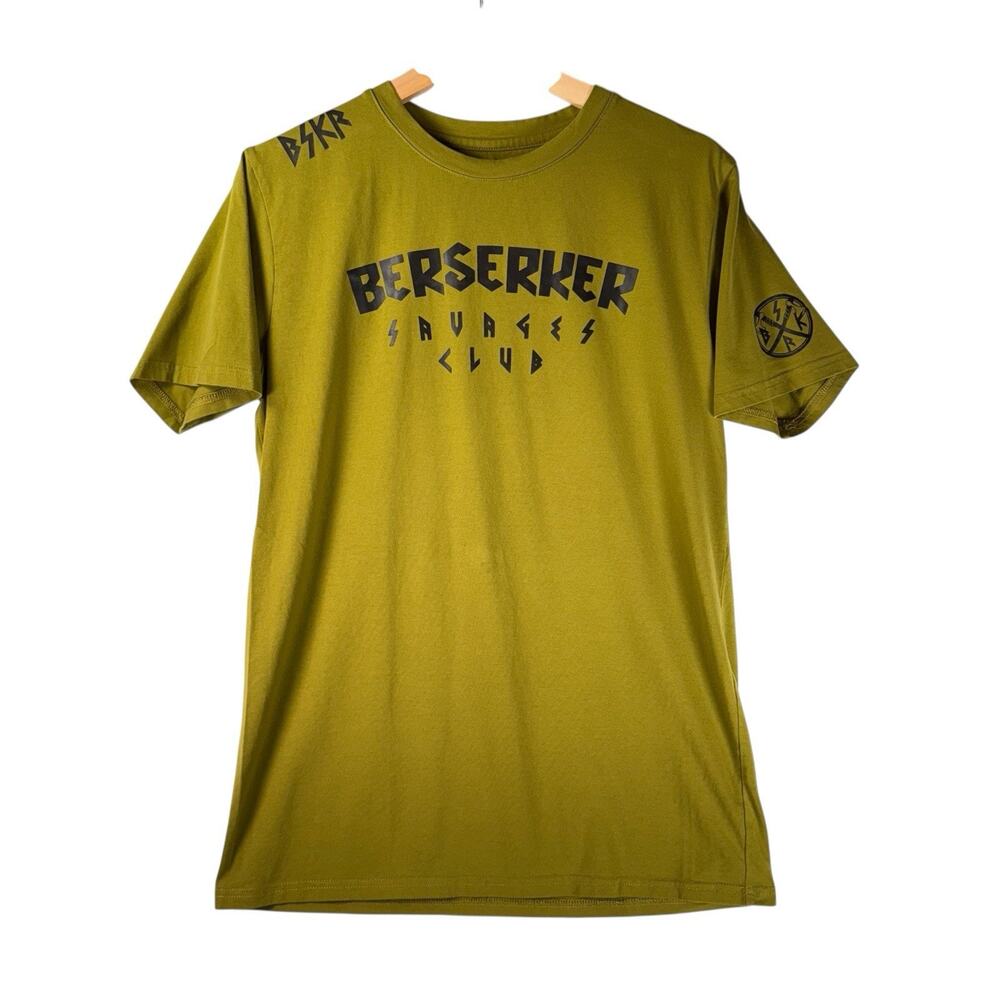 BERSERKER Savages Club Olive Green Men Tee T Shirt SIZE MEDIUM BSKR S/S Valhalla